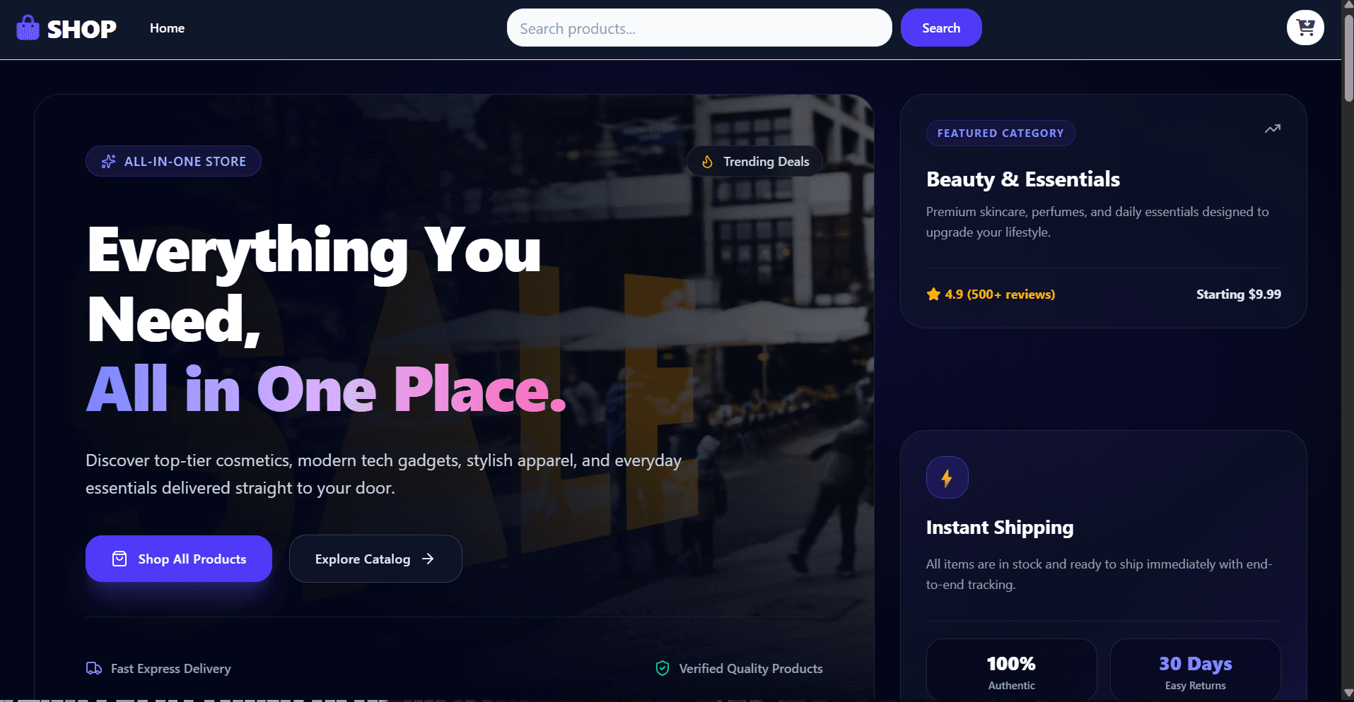 E-commerce Website - E-Market